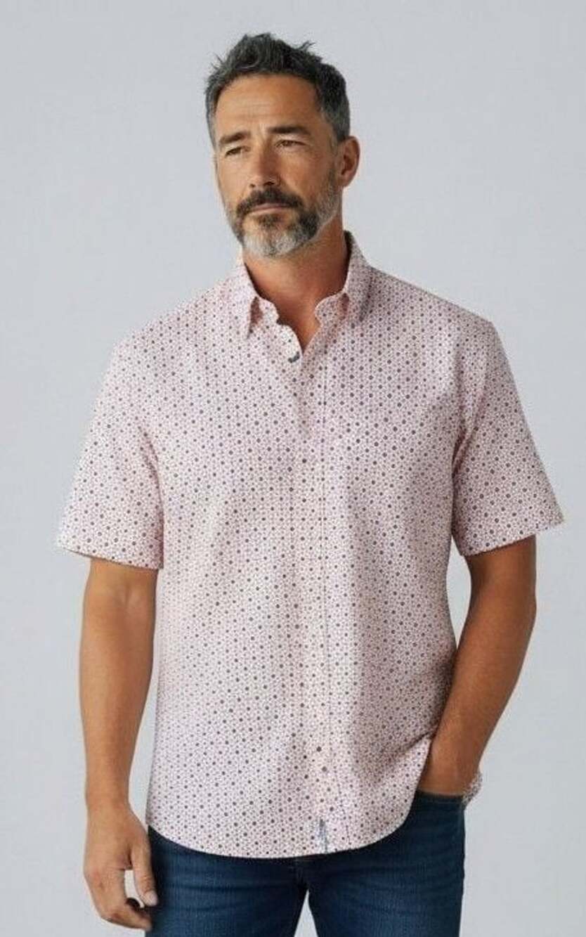 Pronto Uomo Men's Modern Fit Short Sleeve Button-Up Shirt XL